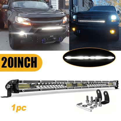 20 Inch Slim LED Light Bar Flood Spot Combo Running Light Off Road Lights for Trucks Tractor ATV SUV And Boat