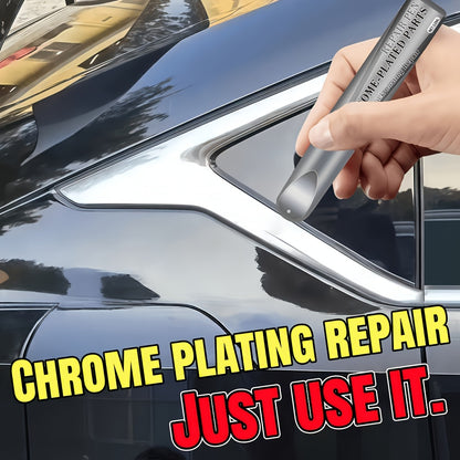 Chrome-plated Parts Repair Pen - Surface Scratch Repair, Suitable for Car Chrome-plated Parts, Wheel Hubs, Signs, Door Handles, and Other Metal Parts, Easy to Restore and Look New