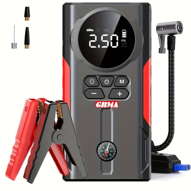 A3 Car Starter, Portable Car Battery Booster (2.38gal Gas/1.72gal Diesel), 12V Ultra-Safe Lithium Battery Jumper for Car Battery Jumpers
