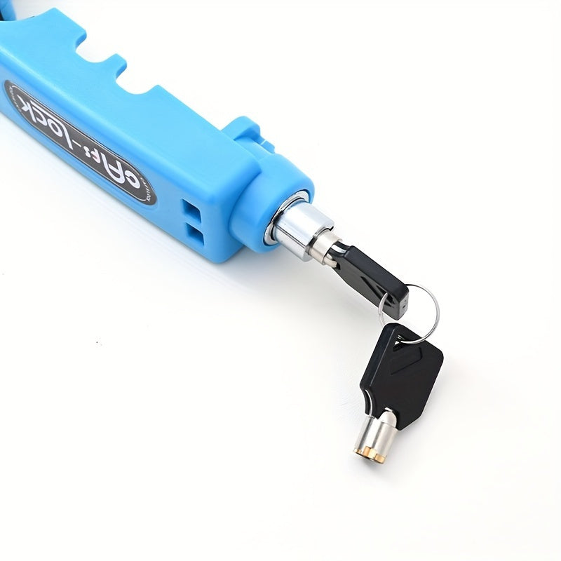 Anti-Theft Bike Lock Motorcycle Handlebar Lock, Heavy Duty ABS Portable Bicycle Lock for Scooter E-Bike, Compact Lightweight Security Lock with Reflective Strips