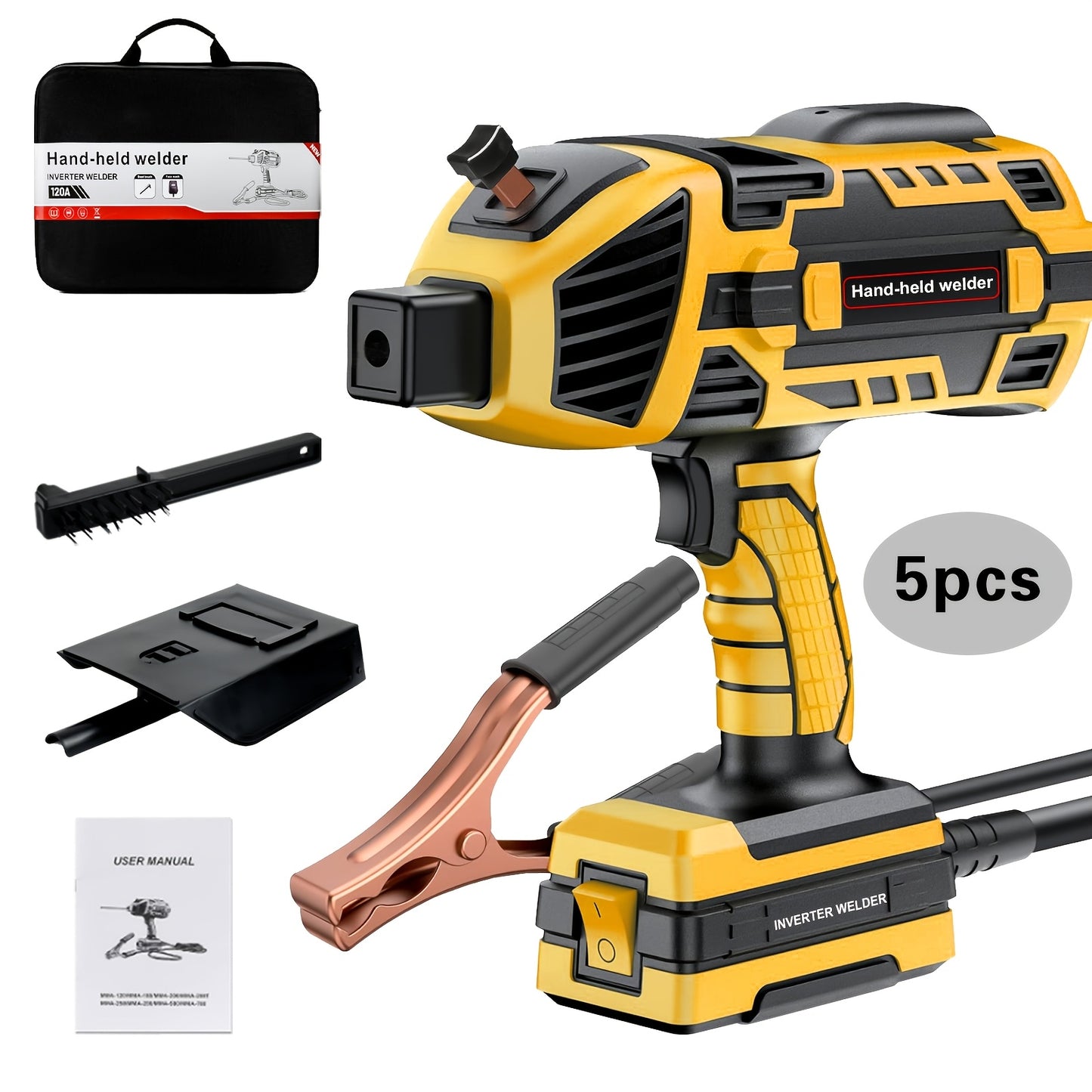 Portable Welder, 110V Handheld Welder with IGBT Inverter, 6-Level Adjustable Current, Portable Arc Welding Torch