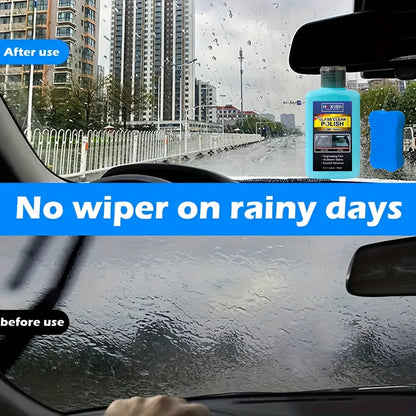Car Glass Oil Film Cleaner, Glass Film Removal Paste, Car Windshield Glass Oil Film Remover for Auto and Home Eliminates Coatings to Restore Glass to Clear