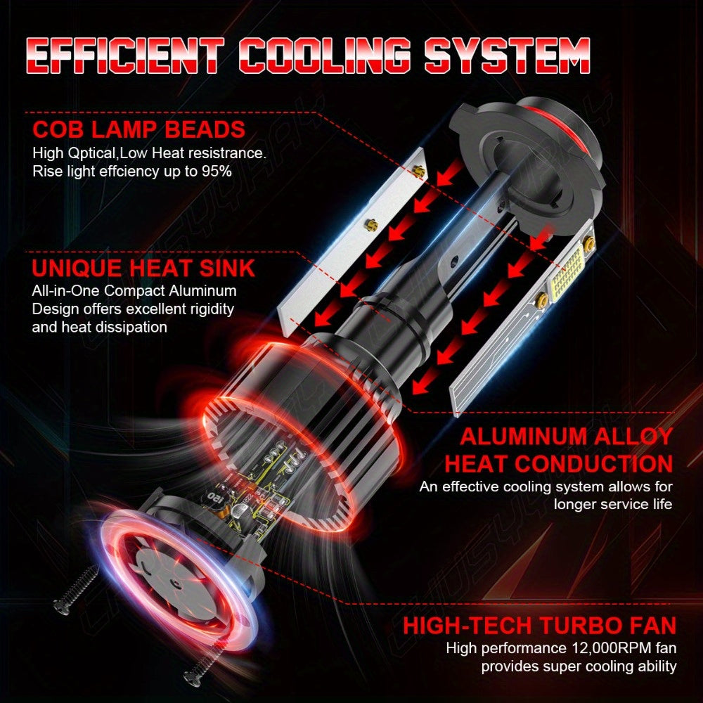 2/4/6pcs LED Headlight Bulbs Combo 9005+9006 Fit for Chevy Silverado for GMC Sierra 1500 1999-2006 High Low Beam, 12V 24V 230W Two-sided Ultra Bright COB Chip, Without Battery, Automotive Lighting, Clear Beam Lights, Highperformance Bulbs