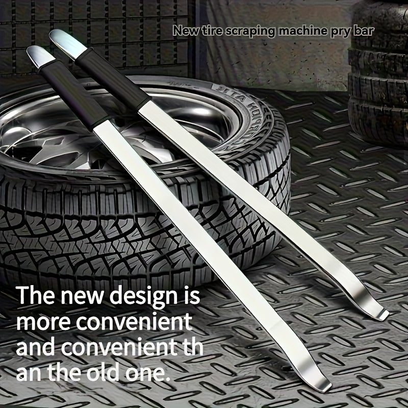 Professional Heavy Duty Metal Tire Pry Bar with Non Slip Rubber Handle Tire Removal Tool for Efficient Car Maintenance Home Garage and Auto Repair Safe Tire Replacement Sturdy Tool Design Durable Construction