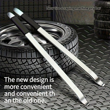 Professional Heavy Duty Metal Tire Pry Bar with Non Slip Rubber Handle Tire Removal Tool for Efficient Car Maintenance Home Garage and Auto Repair Safe Tire Replacement Sturdy Tool Design Durable Construction