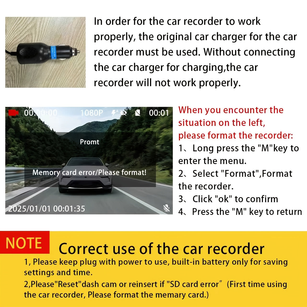 BCUOZ 360° Panoramic 3/4-Channel 1080P Full HD Ultimate Safety Dash Cam Set, 1080P Front + 720P Rear/Left/Right All-Round Coverage, 2.4" Quad-Screen Split Display, Super Night Vision, WDR, G-Sensor, Loop Recording - Auto Parts/ Car Dashboard Camera/