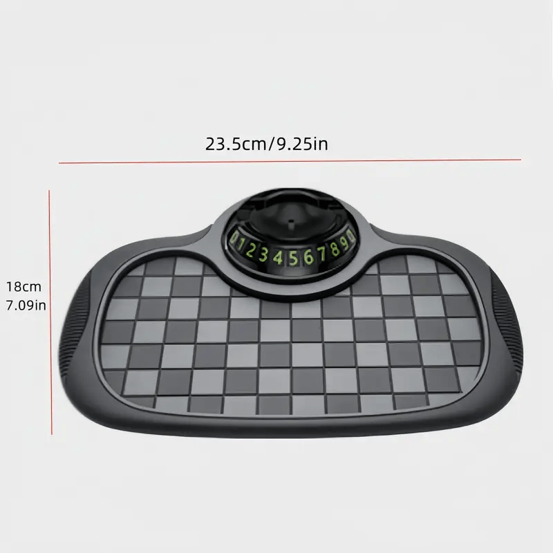[Non-Slip PVC Dashboard Pad] Car Dashboard Pad With Rotating Mobile Phone Holder And License Plate - Non-Slip PVC, High Quality, Ergonomic Oval Design To Enhance Grip And Safe Driving