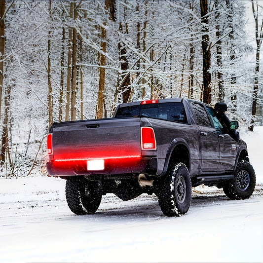 [LED Light Strip] 60in Pickup Truck Arrow LED Light Red And Yellow Light Strip, Truck Rear Decorative Light, Car Rear Atmospheric Light 12V