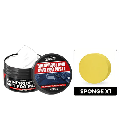 JOKJOK Waterproof Non-Wetting Car Glass Coating Wax - And -Fog And Rearview Mirror Polish, Fit for All Vehicles, Long-Lasting Rain Repellent Sprayable Paste (Before/After Protection) - Easy Application Kit