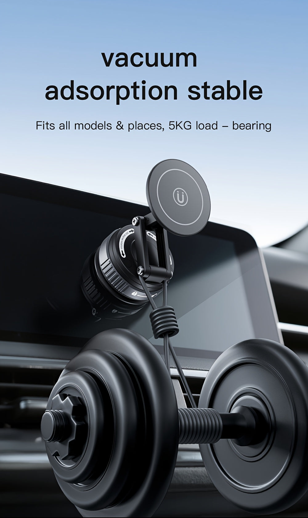 360-Degree Rotatable Magnetic Phone Holder - Compatible with for All Smartphones And Vehicles, Works with Iphone 16/15/14/12 - Compact And Foldable Car Mount with Strong Grip - Trendy Car Accessory