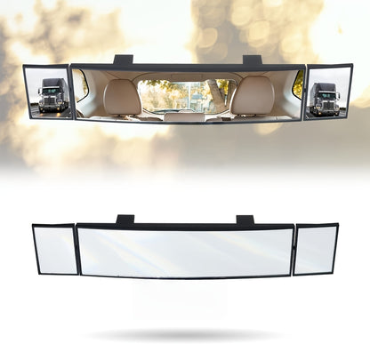 Wide-angle Convex Car Rearview Mirror-safety Clip, Seamless Arc Design, Lmproving Visibility-suitable For Cars, SUVs And Trucks, Safe Driving Accessories, Car Rearview Mirrors, Car Essential, Car Blind Spot Mirrors, Suitable For All Kinds Of for car