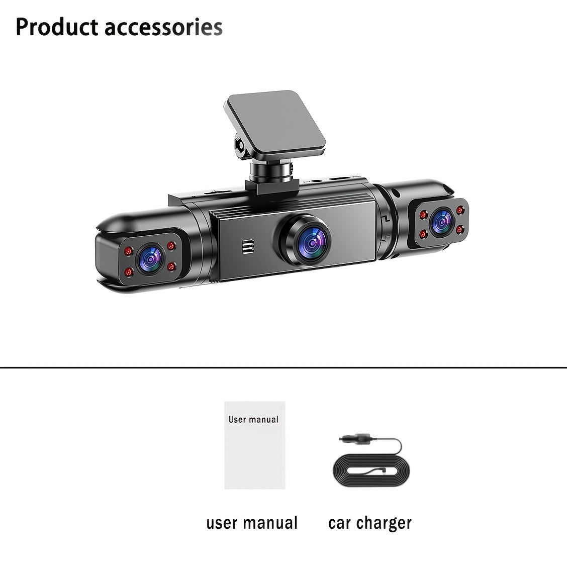 360 ° 4-channel/3-channel 1080P High-definition Ultimate Safety Driving Recorder Set, Car Camera 1080P Front And 720P Front, Back, Left, Right Full Coverage, Night Vision, WDR, G Sensor, Loop Recording - Car, Optional Cardless/32GB/64GB TF Card.