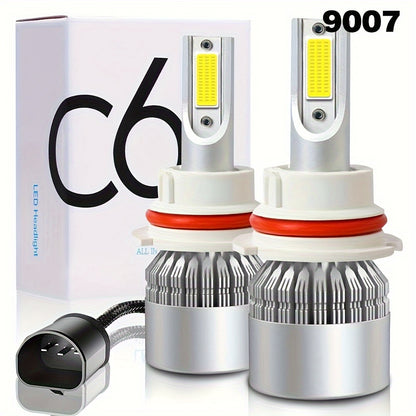2pcs Headlight H4 H1 H3 Car Lamp H7 H11 9004 9005 9006 9007 Car Led Headlamp Pair, Without Battery