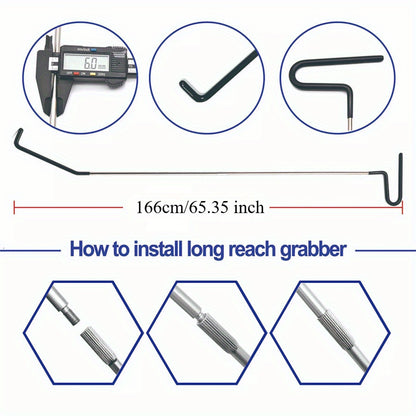 Car Repair Tool Kit, Stainless Steel Assorted, Wheel Pin Puller Dent Repair Tools Long Distance Hook Tool Pull Hook J-Hook, Essential Automotive Tools Sets, 18/23pcs