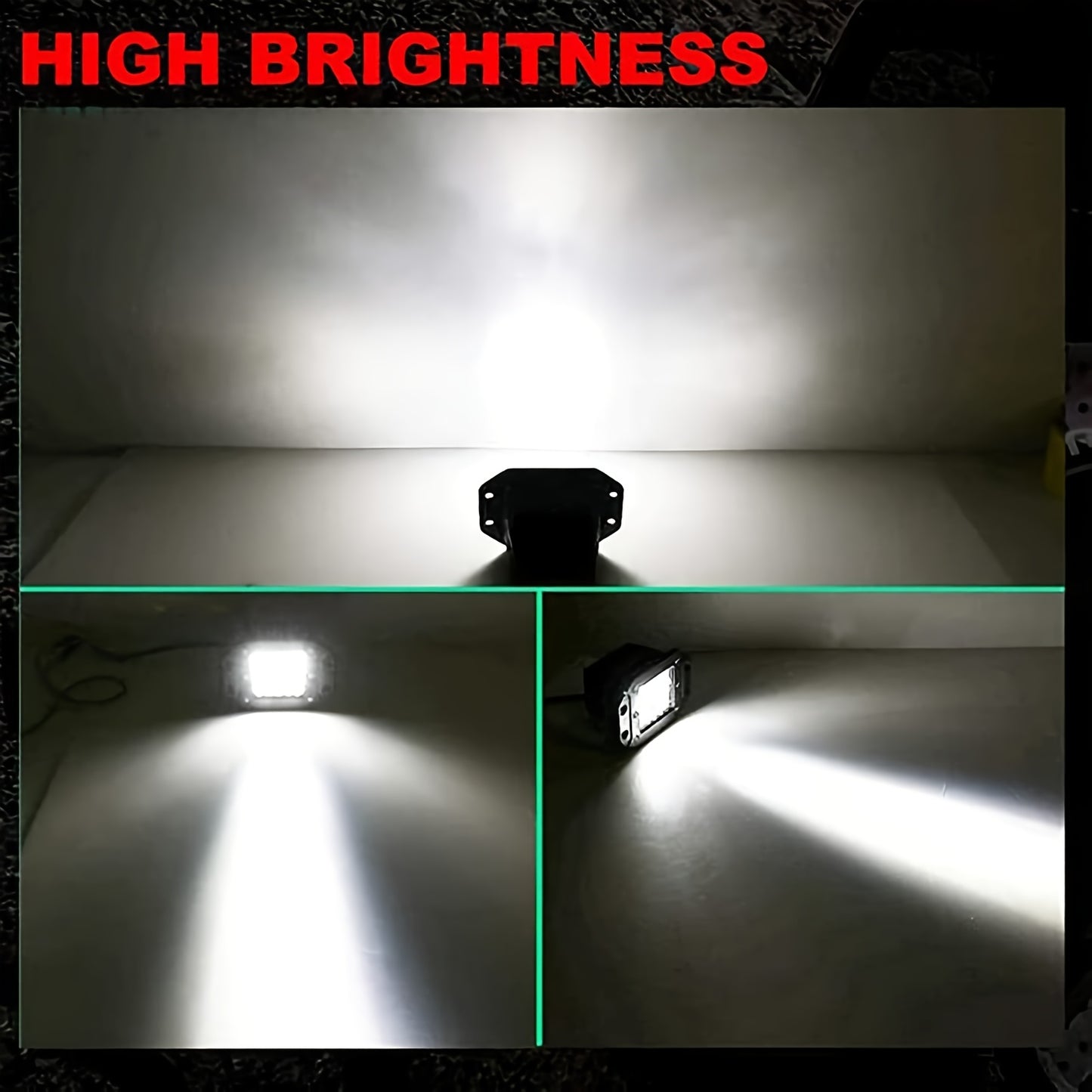 Flush Mount LED Pods, 5 Inch 40W 12V 24V LED Light Bar Work Light For Truck Suv Atv Off Road, Without Battery