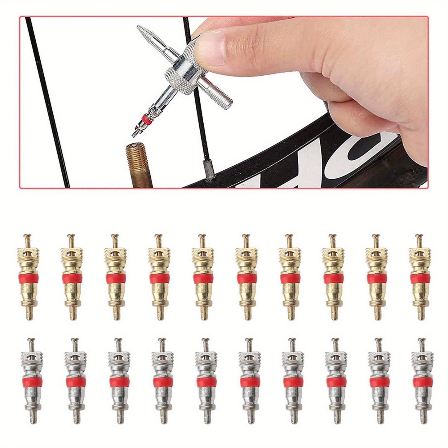54pcs Tire Valve Stem Removal Tool Kit, Valve Stem Puller Installer Tool, Tire Valve Core Remover Installer Tool, Tire Repair Tool