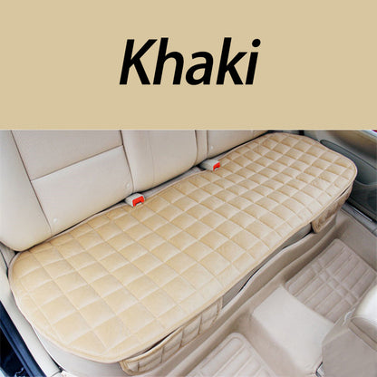 Four Seasons Plush Plaid Thick Warm Pad Car Seat Protector Seat Cover Universal Oval Car Seat Cushion, Soft and Breathable, Non-slip, Lightweight and Portable, Hand Washable Car Seat Protector Interior Accessories, Black 2 Front Seats and 1 Back Seat