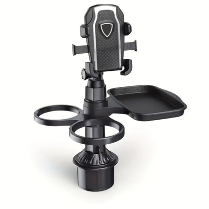 1pc 3-in-1 Multifunctional Car Cup Holder - Durable ABS Plastic, Stable Expandable Base, Essential Travel Accessory