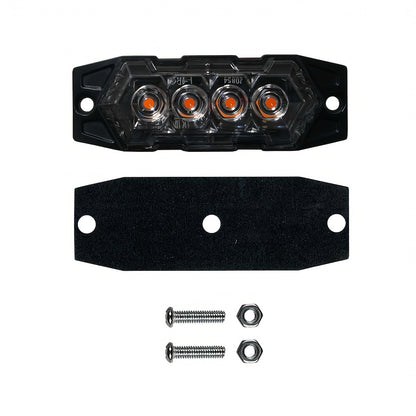 12pcs New Upgraded 12V-24V Universal LED Light for Atv Utv Boat Bike-Heavy-Duty Off-Road with Amber/Red/White, 12-24V Vehicle