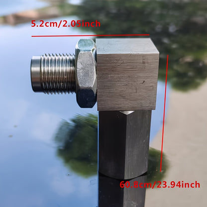 90-Degree Stainless Steel Sleeve Adapter, Universal Three-Way Expansion Connector, Suitable for M18 × 1.5 Oxygen Sensors - Compatible with Closed-Loop Frequency, Offers Catalytic Aging Protection, Durable Repair Tool