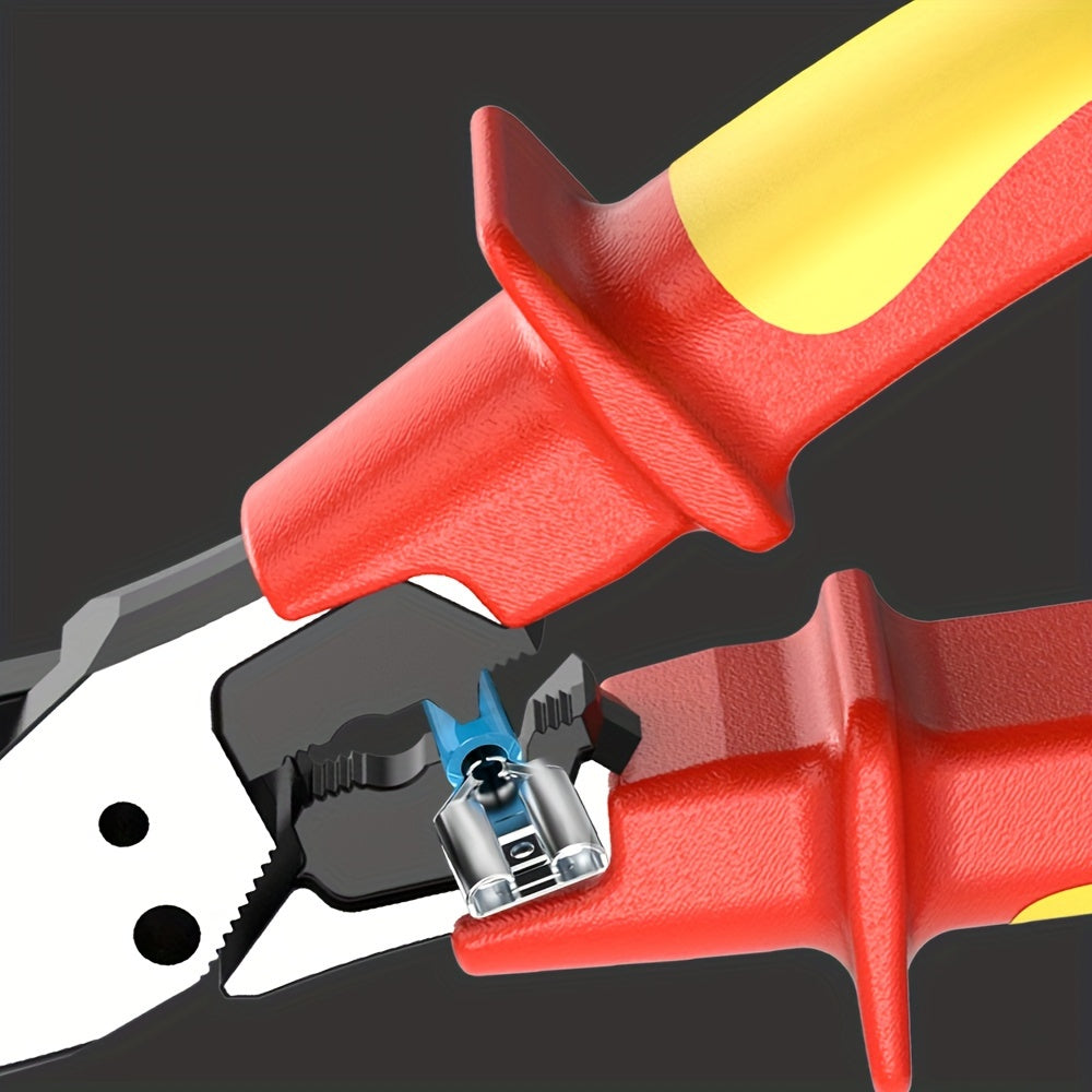LAOA Insulated Needle-Nose Pliers/Wire Cutters/Diagonal Pliers, Multifunctional Electrician'S Manual Tool That Combines Cutting, Gripping, Twisting Screws, And Crimping Terminals All in One.