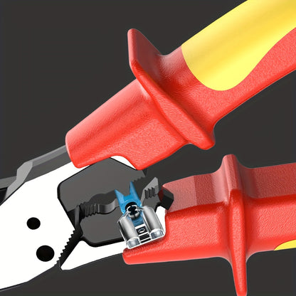 LAOA Insulated Needle-Nose Pliers/Wire Cutters/Diagonal Pliers, Multifunctional Electrician'S Manual Tool That Combines Cutting, Gripping, Twisting Screws, And Crimping Terminals All in One.