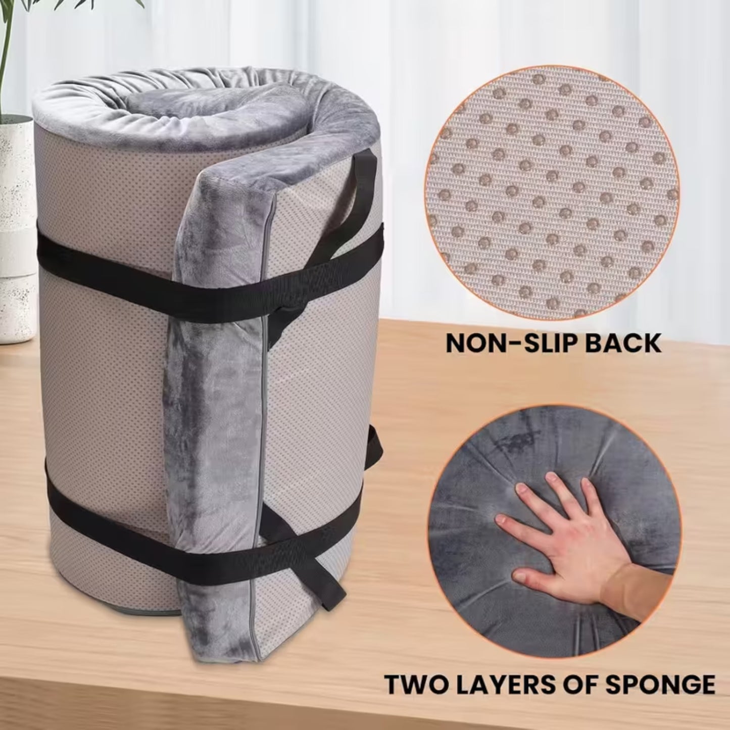 Foldable Memory Foam Car Mattress, Portable for Trunk and Rear Seat, Camping, Travel, RV, Thick Interior, Camping Car Home Bedding, Car Interior Accessory, Camping Vehicle, Travel Bedding, Foldable Mattress, Portable Bed