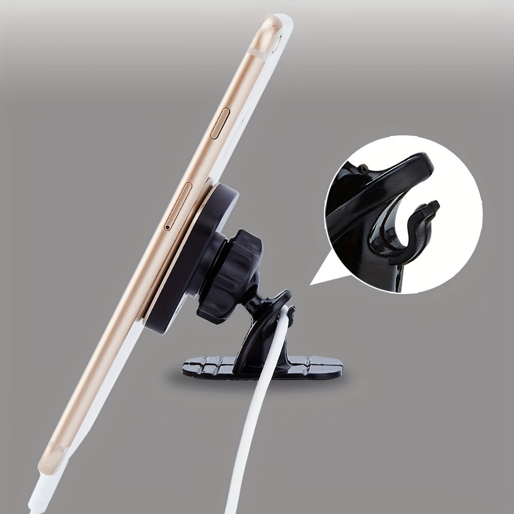 Magnetic Adhesive Bracket for Holding Mobile Phones in Cars, Designed for Center Console Use