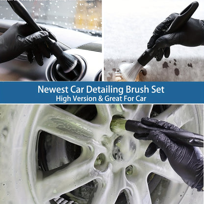 26pcs Car Detailing Brush Set, Car Detailing Kit, Car Detailing Brushes, Car Cleaning Kit, Car Windshield Cleaning Tool, Professional Car Care Kit - Car Wash Brush Kit for Interior Exterior Wheels