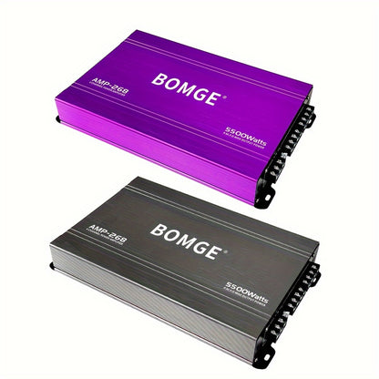 BOMGE Professional 4 Channel Amplifier Dub 4 Channel Car Amplifier AMP228 Vehicle Amplifier 2500 Watts Max for Subwoofers And Speakers