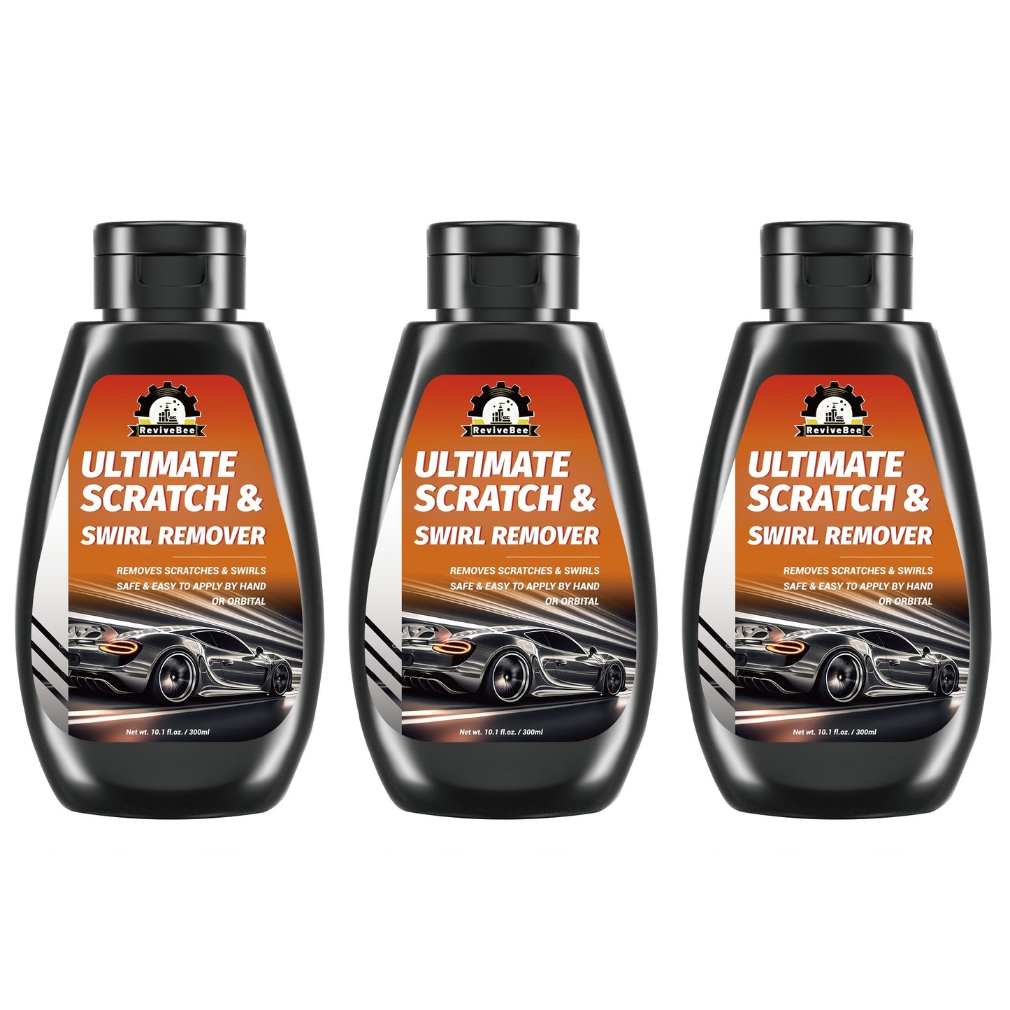 3 Bottle (30.3 Fl.Oz) Car Scratch & Swirl Remover - Restore Shine & Gloss, Professional Results by Hand Or Machine - Pro Grade Paint Cleaner, 2/1 Bottle