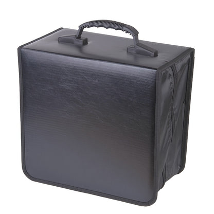 A 520-Slot PU Faux Leather CD Holder, Spacious Enough for Storage, Shielded by a Plastic Cover, This Black Bag Is Ideal for Cds And Dvds. It'S a Portable Storage Solution Perfect for Events, Moving, Promotional Advertising, And Anniversary Parties