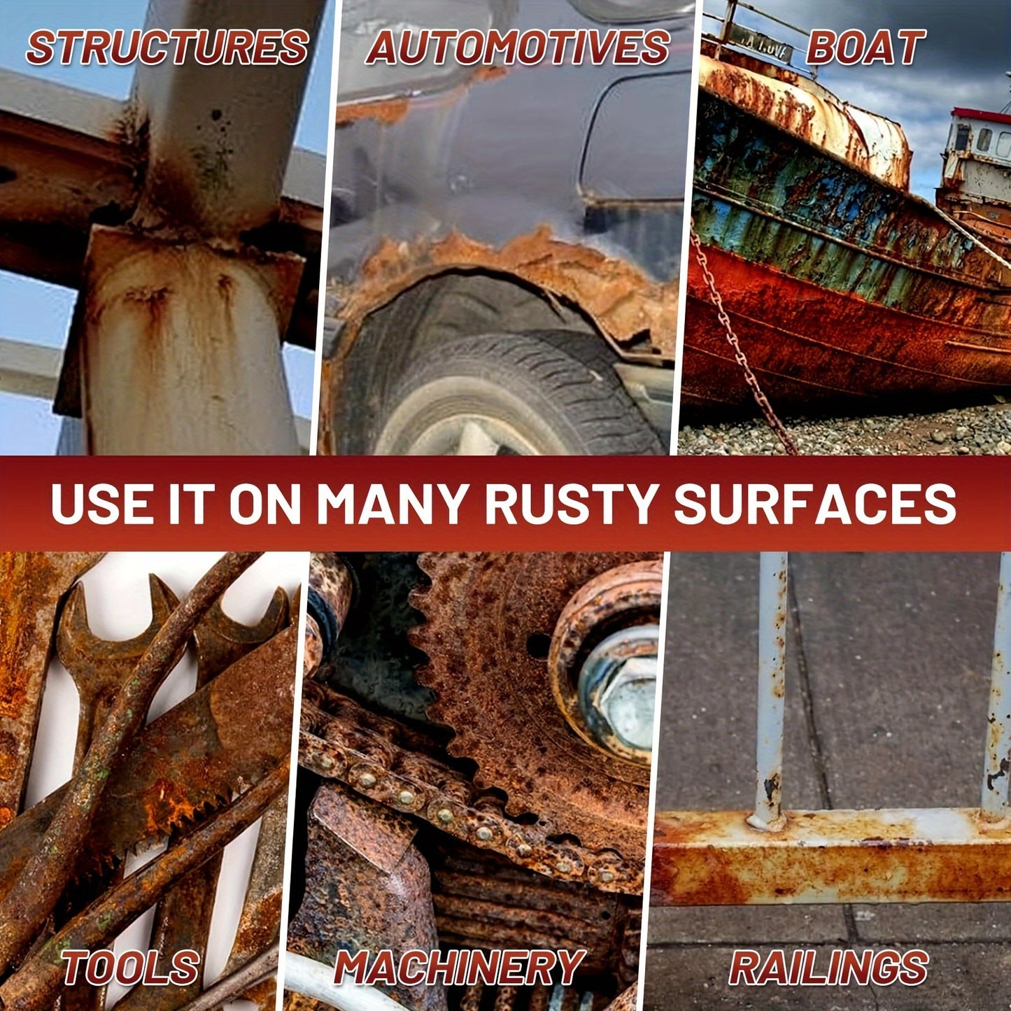 Rust Converter & Rust Preventive Coating 35 oz – Permanent Rust Remover, Anti-Rust Reformer for Metal, Non-Porous Protective Barrier, Black Metallic Paint