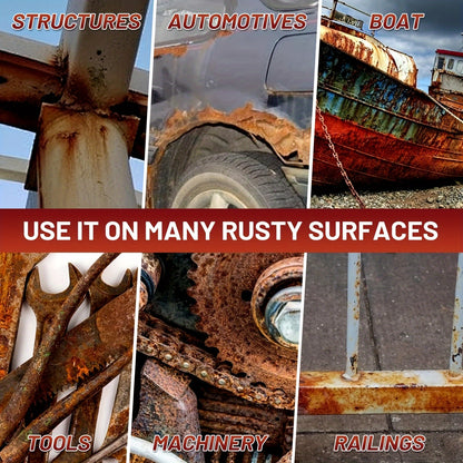 Rust Converter & Rust Preventive Coating 35 oz – Permanent Rust Remover, Anti-Rust Reformer for Metal, Non-Porous Protective Barrier, Black Metallic Paint