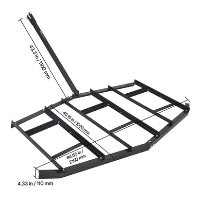 Drag Harrow 66/74/84" Width Tow Behind Drag Harrow Steel Gravel Grader ATV UTV