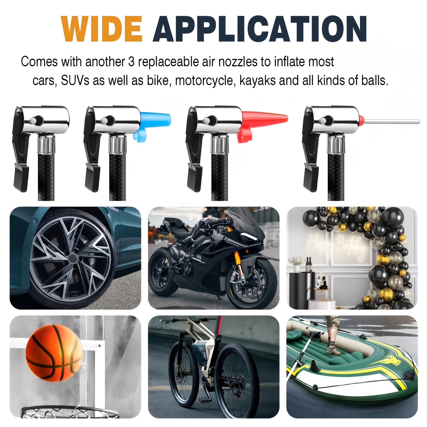 5200mah Wireless Rechargeable Air Compressor, Portable And Automatic Tire Inflator For Your Car, Bicycle And All Kinds Of Balls, Tire Inflator, Car Tire Air Pump, Tire Pressure Gauge, Portable Air Compressor, Air Pump, Tire Pump, Air Compressor