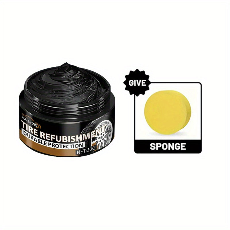 Tire Blackening Wax — Long-Lasting Shine & Scratch Concealment for Car, Bike & Motorcycle Wheels