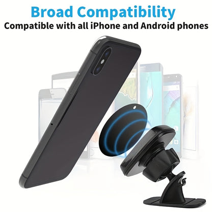 [Magnetic Phone Holder] VUXS Powerful Magnet Phone Holder, Used for Dashboard, Rotatable Magnetic Phone Holder, Compatible with iPhone, Samsung And Other Phones, with 4 Metal Plates And 4 Reinforced Magnets, High-Quality Magnetic Phone Holder