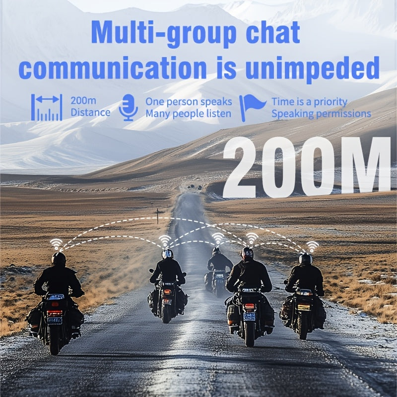 Motorcycle Helmet Wireless Intercom Headset