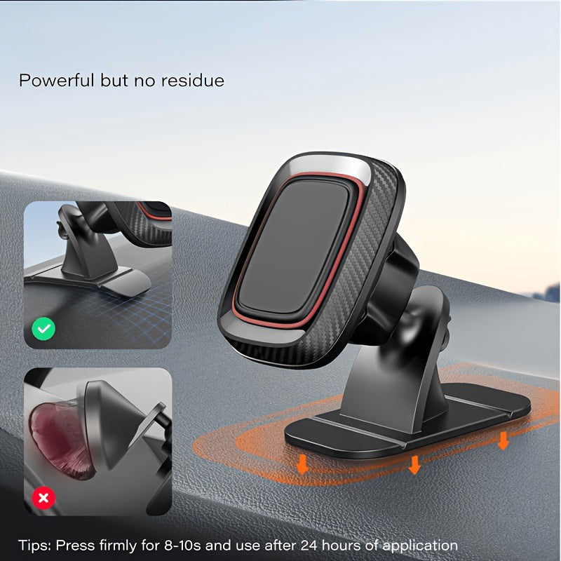 [Magnetic Phone Holder] VUXS Powerful Magnet Phone Holder, Used for Dashboard, Rotatable Magnetic Phone Holder, Compatible with iPhone, Samsung And Other Phones, with 4 Metal Plates And 4 Reinforced Magnets, High-Quality Magnetic Phone Holder