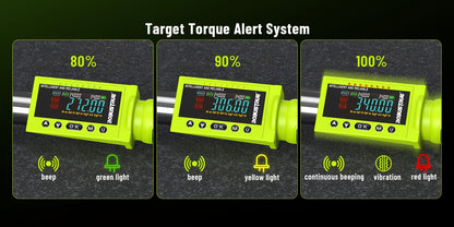Robustrue 1/ 2" Drive Digital Torque Wrench 17-340Nm (12.5-250.8ft-lb) +-2% Accuracy - Electronic Torque Tester W/ Auto Alert for Auto Repair & Industrial