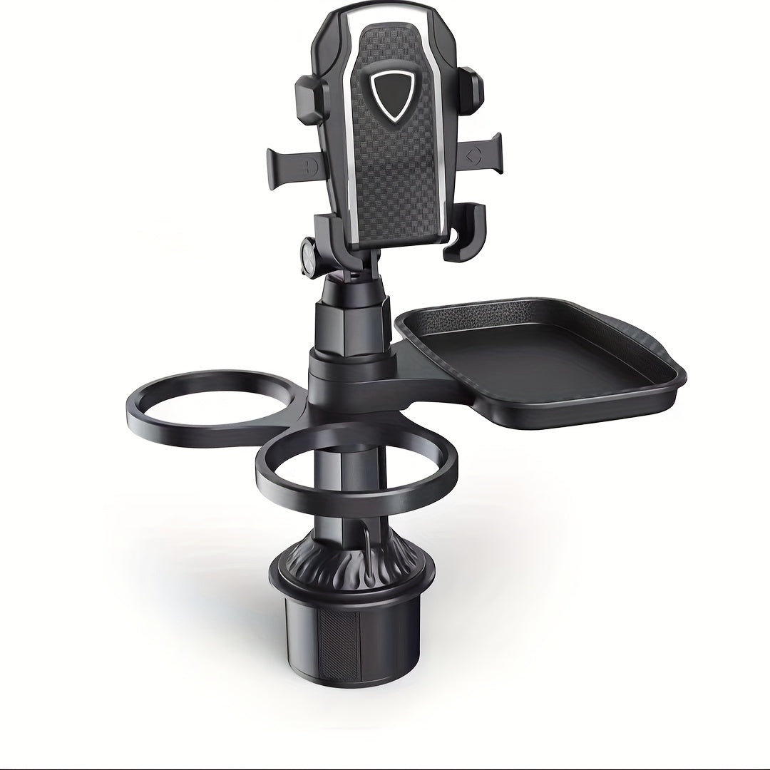 [3-In-1 Car Holder] 1pc, a Multifunctional 3-In-1 Car Cup Holder, Vehicle Phone Holder Tray Dining Plate, a Versatile Small Dining Table, Car Drink Coffee Burger Cup Holder, Made of ABS Material, Featuring a Stable And Expandable Base, Is an Essential Tra