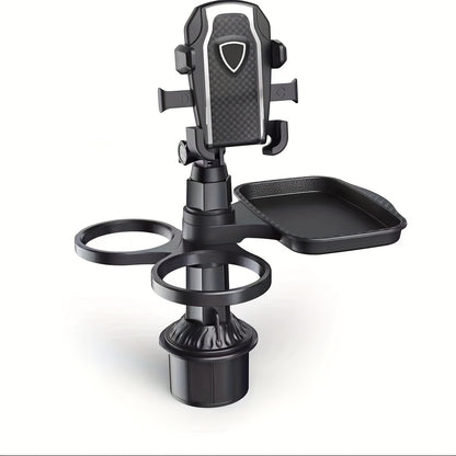[3-In-1 Car Holder] 1pc, a Multifunctional 3-In-1 Car Cup Holder, Vehicle Phone Holder Tray Dining Plate, a Versatile Small Dining Table, Car Drink Coffee Burger Cup Holder, Made of ABS Material, Featuring a Stable And Expandable Base, Is an Essential Tra