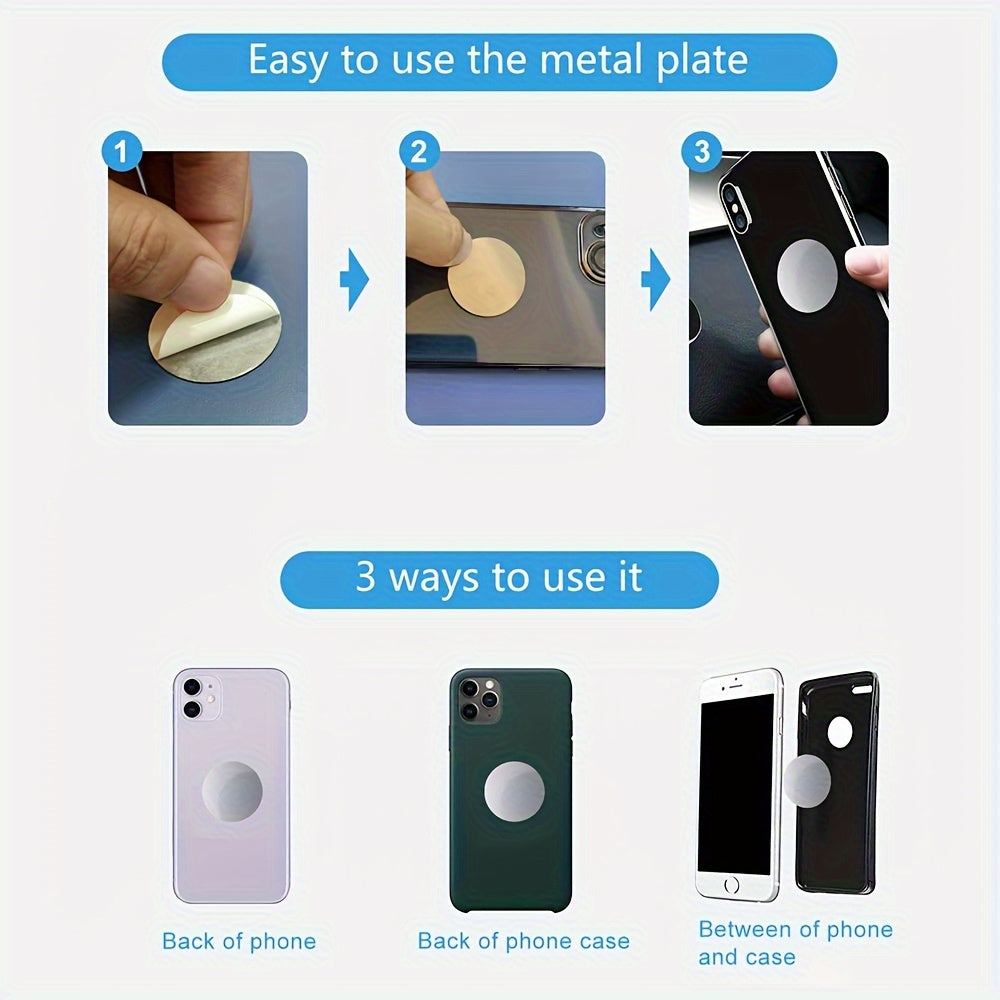 Magnetic Adhesive Bracket for Holding Mobile Phones in Cars, Designed for Center Console Use