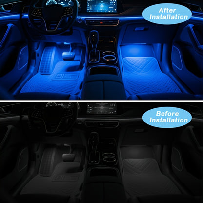 RGB Car LED Light Kit, Multi-color Selection, USB Powered, DIY Supported, LED Color Strip, Car Seat Under Illumination Kit, Suitable for All Vehicle Models