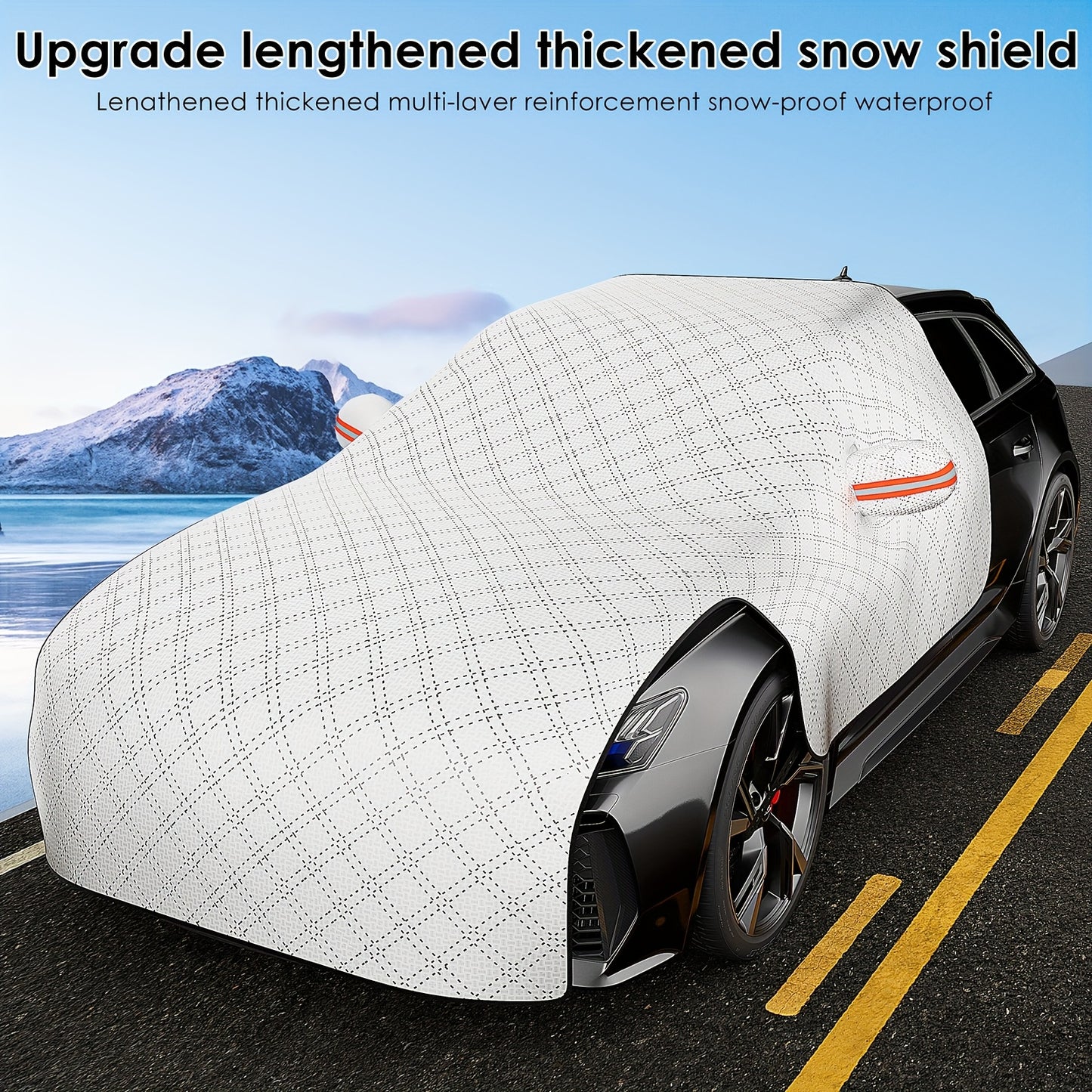Car Snow Shield Front Windshield Snow Cover Frost Frost Windshield Windows Four Seasons Universal Thickened Cover Cloth Sunshade Cover for Cars Windshield Sunshade