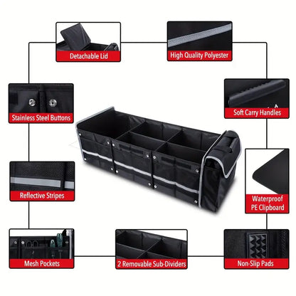 Arrange Your Vehicle Using This Collapsible Trunk Organizer And Compact Storage Pouch