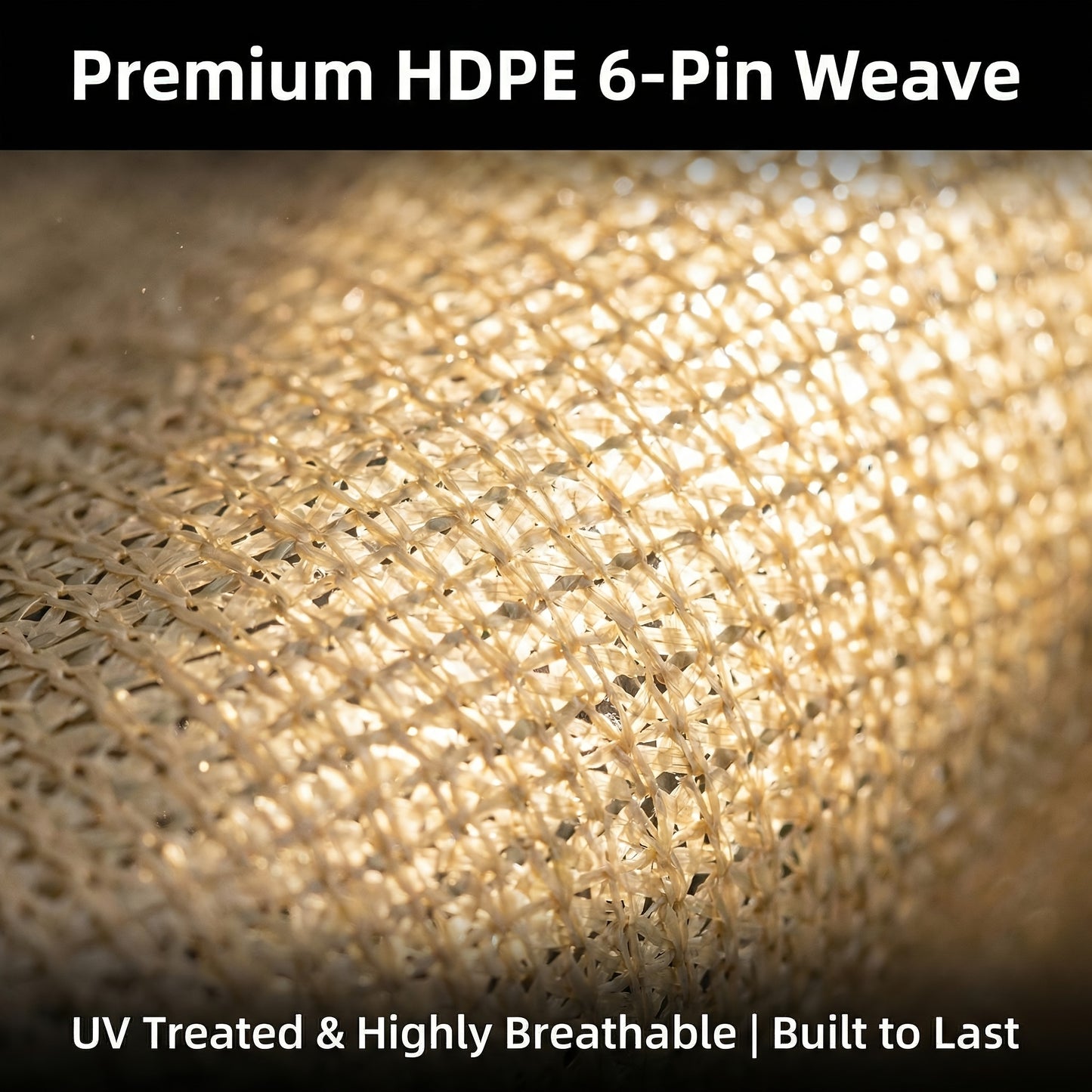 RV Camper Shade Cloth-Breathable Uv-Resistant Sun Shade Tarp, Brass Grommets, Includes Tie-Down Ropes for Versatile Outdoor Use