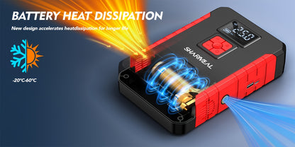 15000A-21000A Peak 350PSI 12V 17-in-1 Portable Jump Starter with Air Compressor Jump Starter, Car Battery Charger, Car Jump Starter with Air Compressor, Jump Starter Para, Car Accessories Tools, LED Light, Battery Charger, Cart Battery Charger