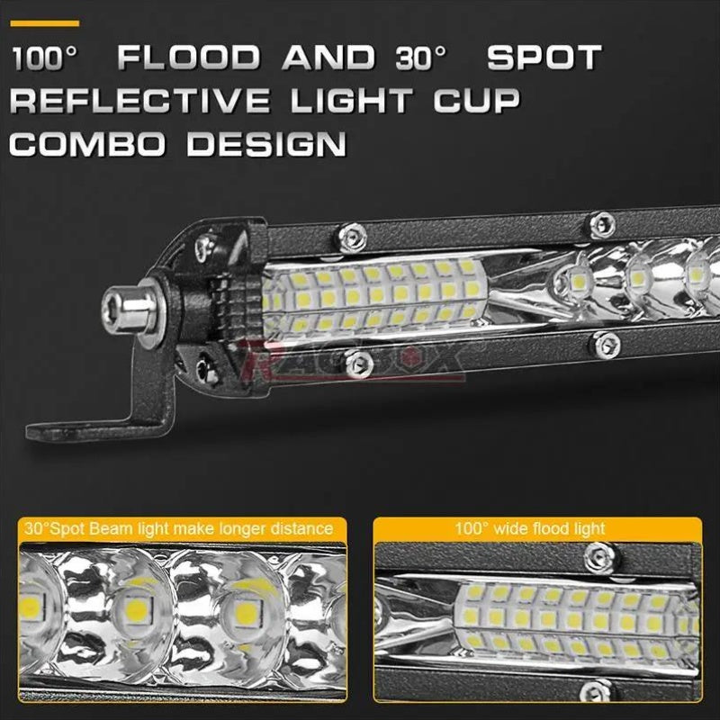 Two 10-Inch LED Light Bars Plus Four 4-Inch Work Pods for Off-Road Trucks, Suitable for Jeeps, Utes, 4Wds, And Atvs, Without Battery